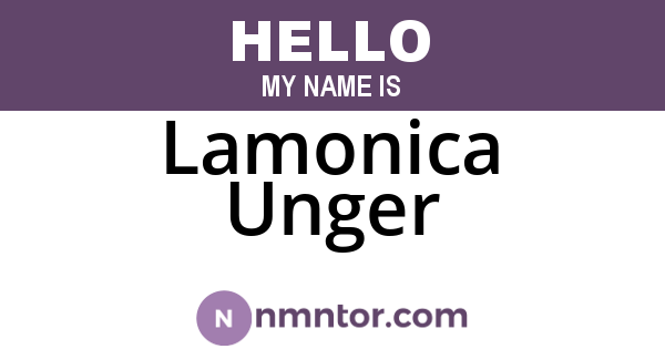 Lamonica Unger