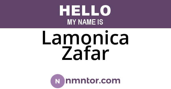 Lamonica Zafar