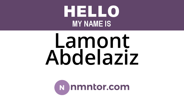 Lamont Abdelaziz