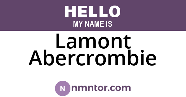 Lamont Abercrombie