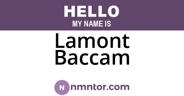 Lamont Baccam