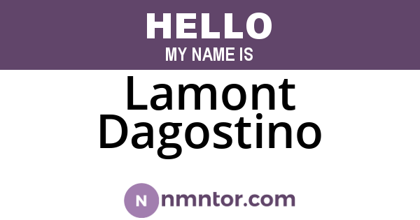 Lamont Dagostino