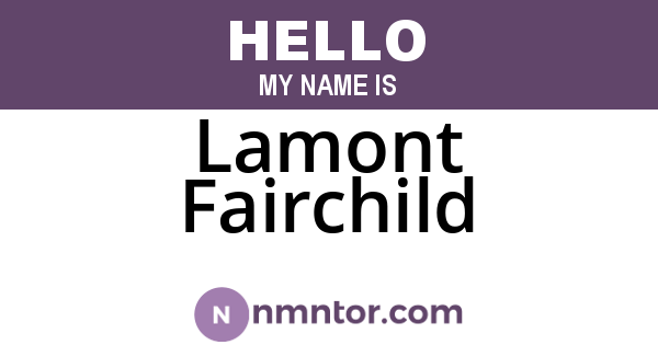 Lamont Fairchild