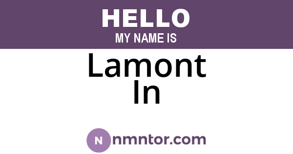 Lamont In