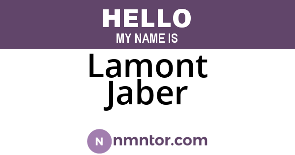 Lamont Jaber