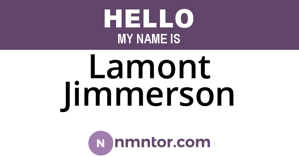Lamont Jimmerson