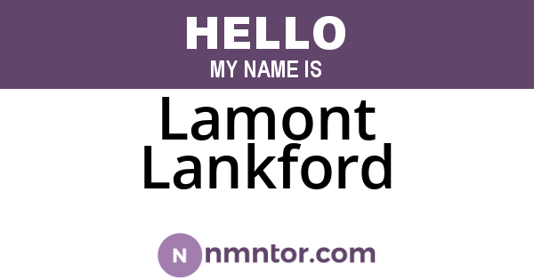 Lamont Lankford