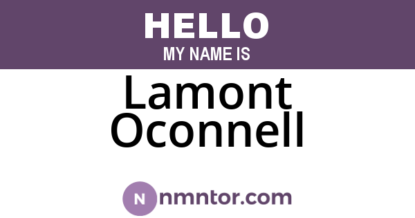 Lamont Oconnell