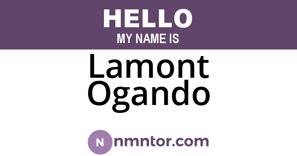 Lamont Ogando