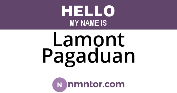 Lamont Pagaduan