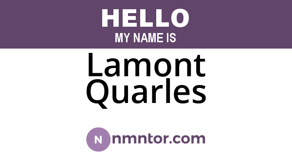 Lamont Quarles