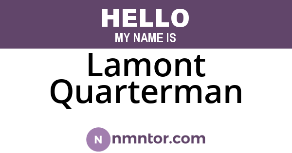 Lamont Quarterman