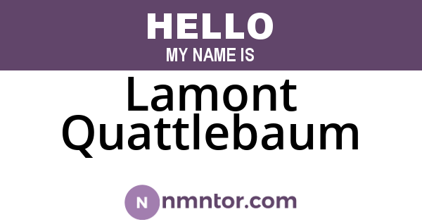 Lamont Quattlebaum