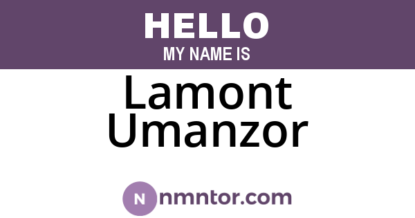 Lamont Umanzor