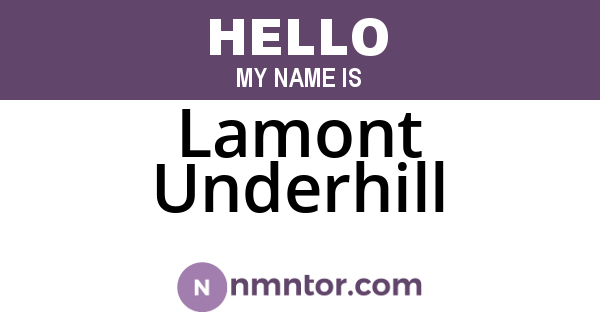 Lamont Underhill
