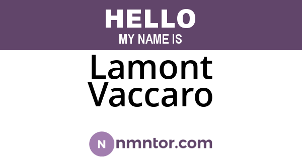 Lamont Vaccaro