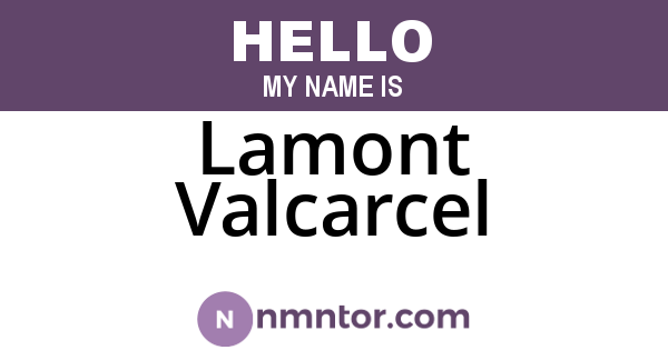 Lamont Valcarcel
