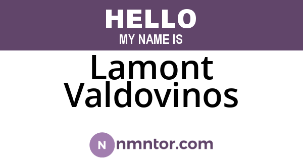 Lamont Valdovinos