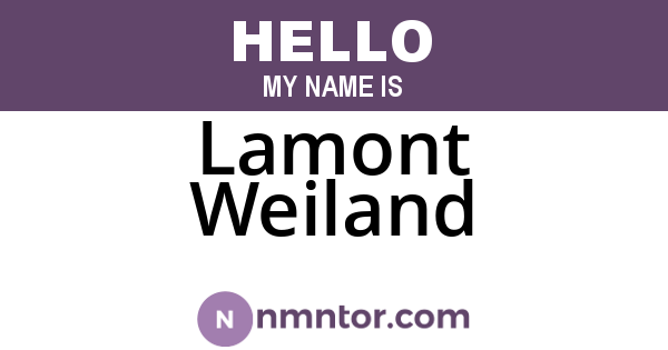 Lamont Weiland