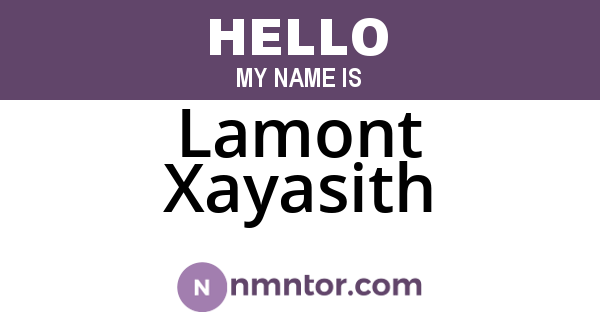 Lamont Xayasith