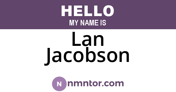 Lan Jacobson