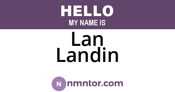 Lan Landin