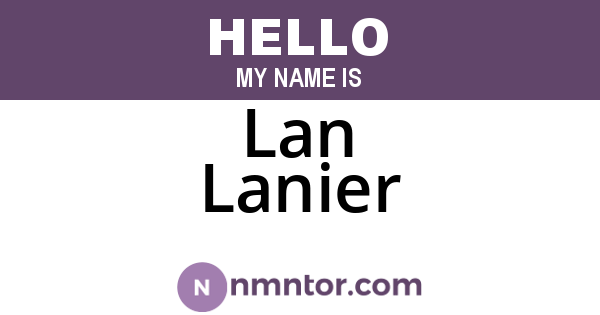 Lan Lanier