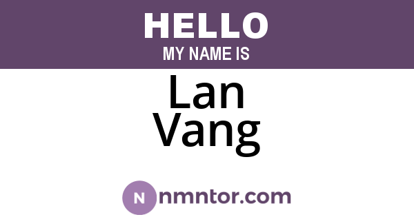 Lan Vang