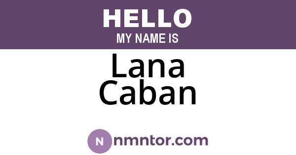 Lana Caban