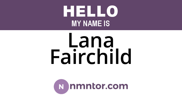 Lana Fairchild