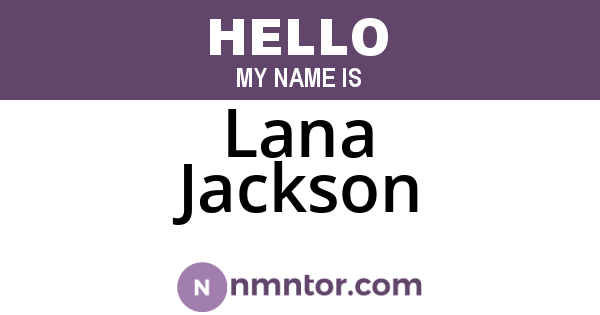 Lana Jackson