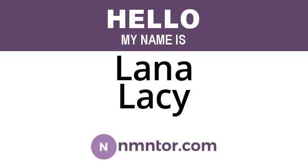 Lana Lacy