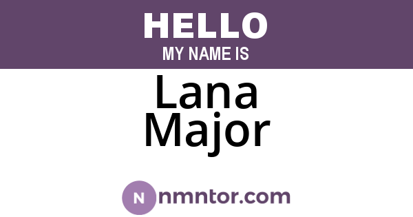 Lana Major
