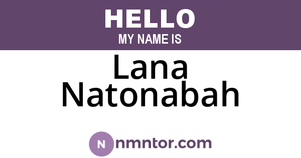 Lana Natonabah