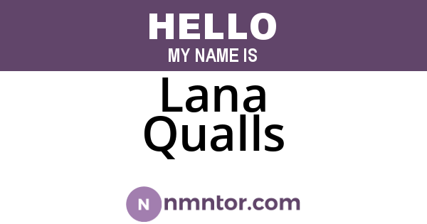 Lana Qualls