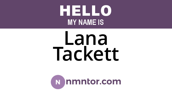 Lana Tackett