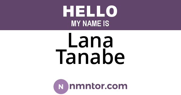 Lana Tanabe