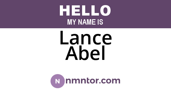 Lance Abel