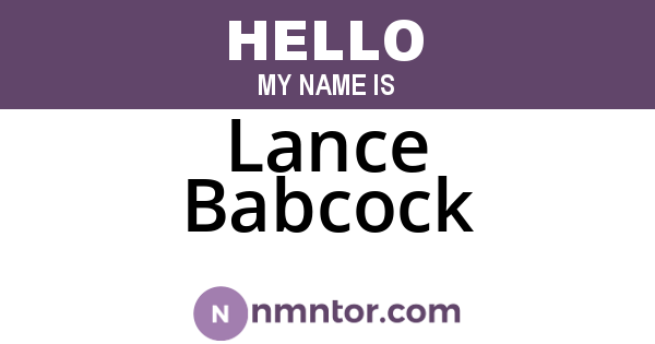 Lance Babcock