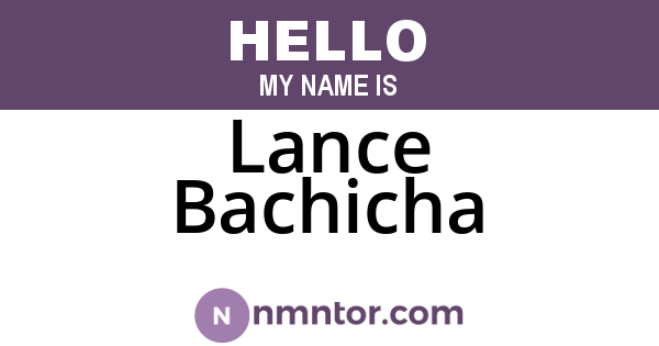Lance Bachicha