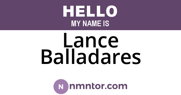 Lance Balladares