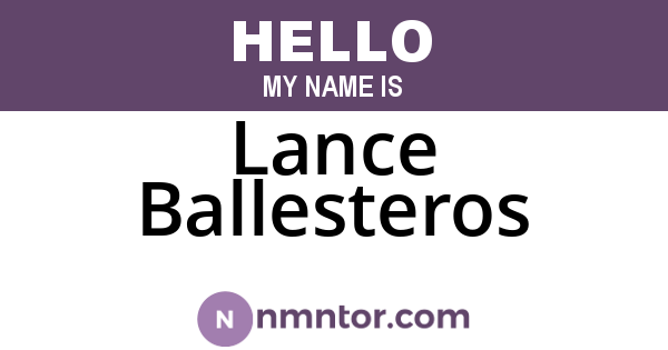 Lance Ballesteros