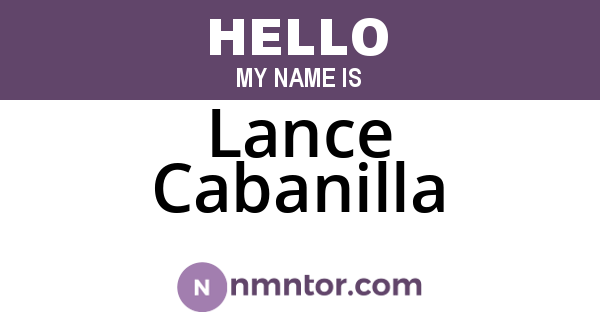 Lance Cabanilla