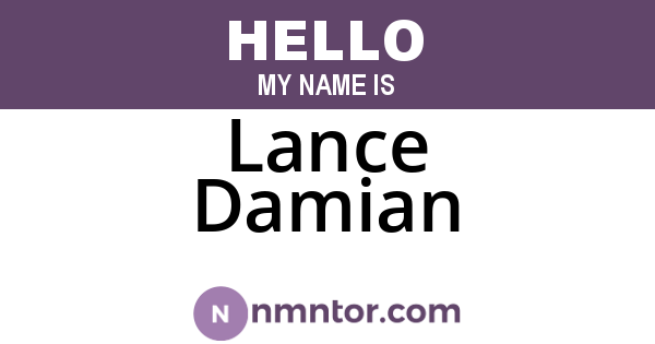 Lance Damian