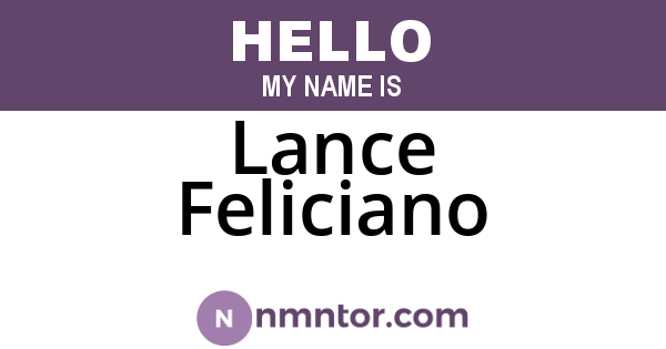 Lance Feliciano