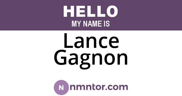 Lance Gagnon