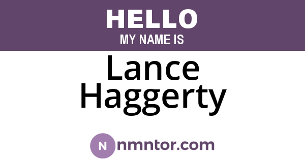 Lance Haggerty