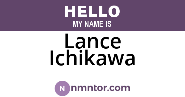 Lance Ichikawa