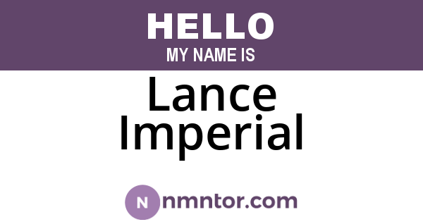 Lance Imperial