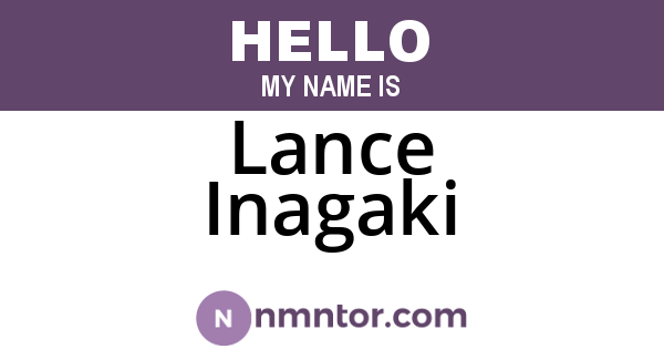 Lance Inagaki